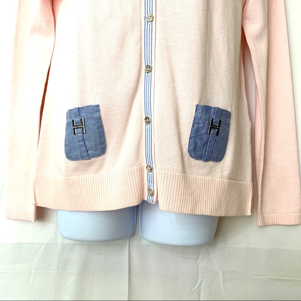 Tommy Hilfiger Cardigan Long Sleeve Button Up Pink - Picture 6 of 16